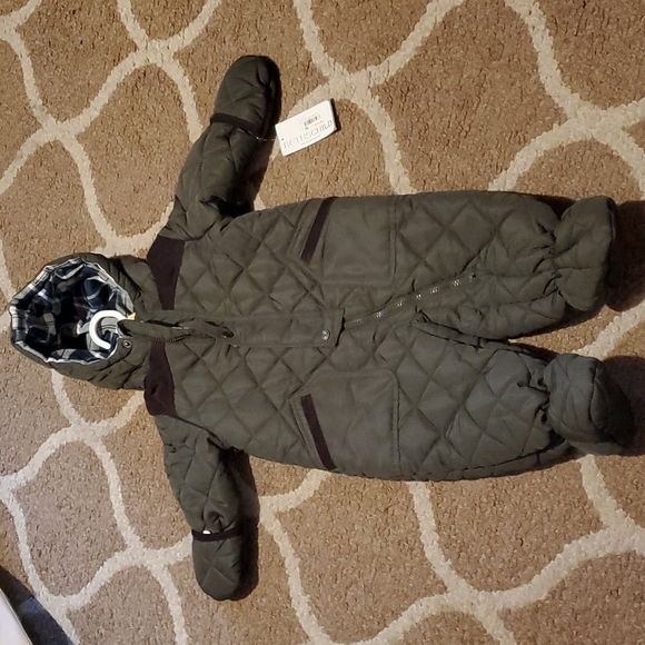 Rothschild One Pieces Baby Boy Rothschild Olive Green Zipper